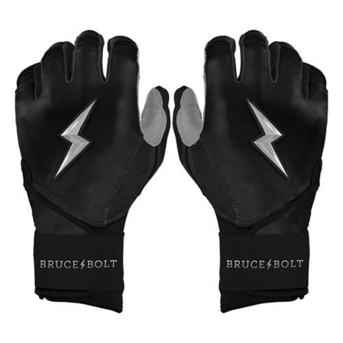Adult Bruce Bolt Chrome Series Long Cuff Baseball Batting Gloves