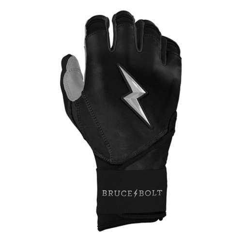 Adult Bruce Bolt Chrome Series Long Cuff Baseball Batting Gloves