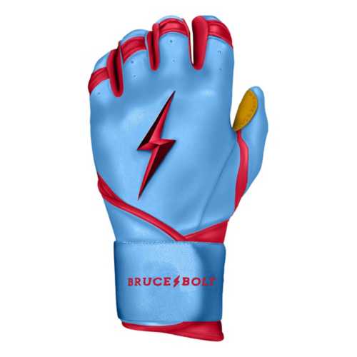 Bruce Bolt Premium Pro Bader Series Long Cuff Baseball Batting Gloves ...
