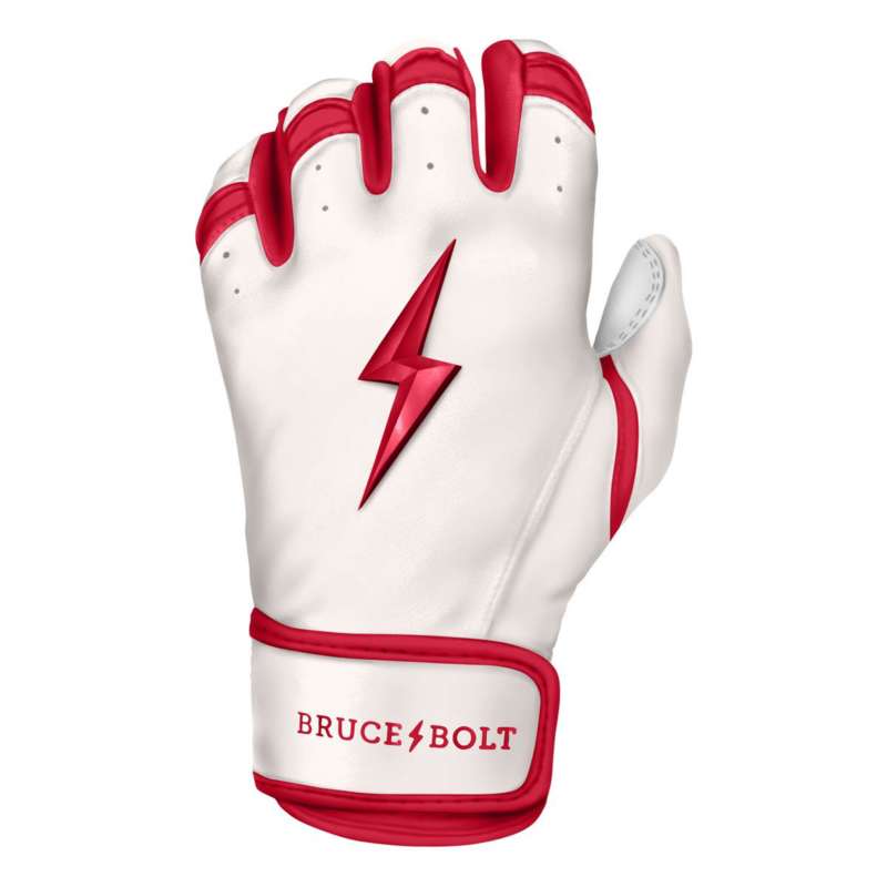 Men's Bruce Bolt Premium Pro Bader Series Short Cuff Baseball Batting Gloves