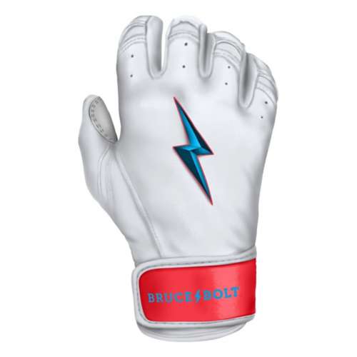 Adult Bruce Bolt Premium Pro Brinson Series Short Cuff Baseball Batting Gloves