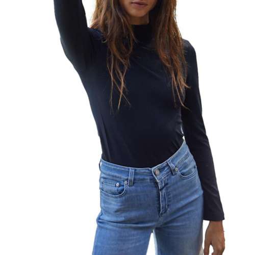 Women's By Together Mock Neck Long Sleeve Turtleneck Shirt