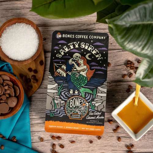 Bones Coffee Co. Salted Caramel Whole Bean 12 oz Coffee