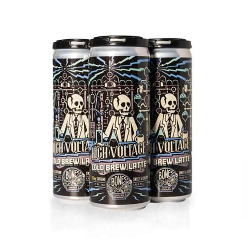Bones Coffee Co. High Voltage Cold Brew Latte 4 Pack Coffee