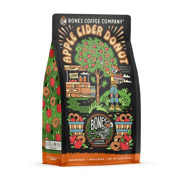 Bones Coffee Co. Apple Cider Donut Ground 12 Oz Medium Roast Coffee