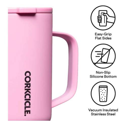 Corkcicle 16 oz Travel Coffee Mug with Lid, Stainless Steel