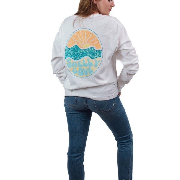 Women's Shelly Cove Sun W/ Waves Long Sleeve T-Shirt product image