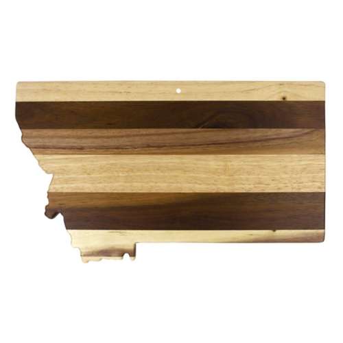 Totally Bamboo Rock and Branch Shiplap Montana Shaped Cuding Board