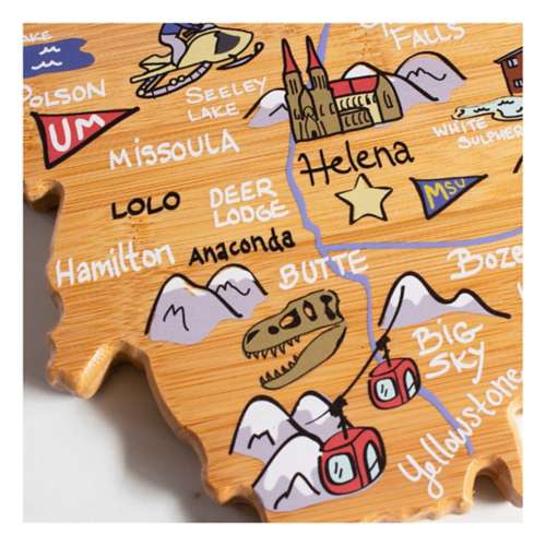 Totally Bamboo Montana Shaped Cutting Bord with Artwork