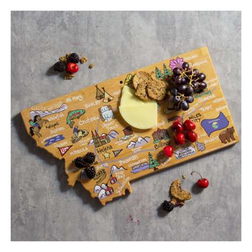 Totally Bamboo Montana Shaped Cutting Bord with Artwork