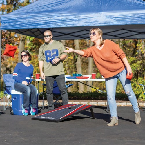 Cornhole deals Wild Sports Bulldogs 2' x 3' Folds Carry Handle Football Beanbags NIB