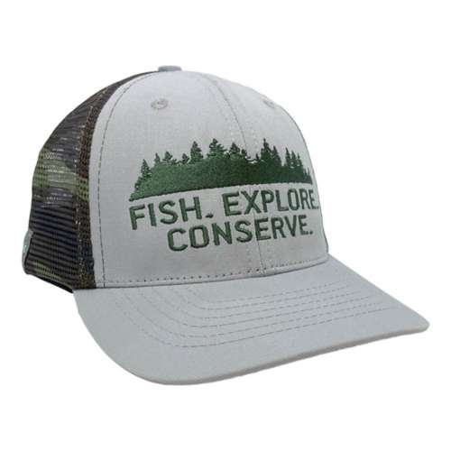 Adult Rep Your Water Fish. Explore. Conserve. Snapback Hat