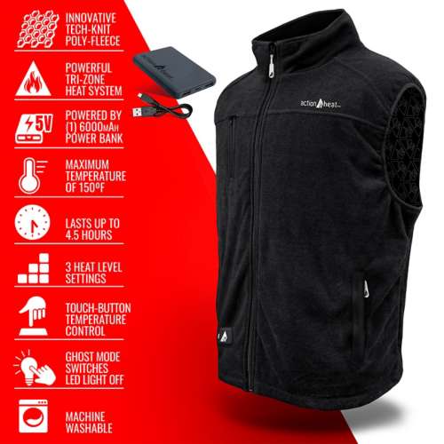 Men's ActionHeat 5V Battery Heated Performance Fleece Vest