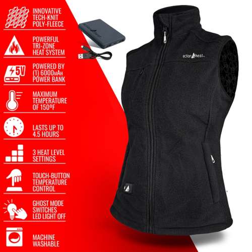 Women's ActionHeat 5V Battery Heated Performance Fleece Vest