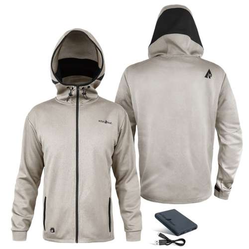 Men s ActionHeat Battery Slim Fit Heated Hooded Fleece Jacket Emporio Armani T shirt con ricamo Rosso Witzenberg Sneakers Sale Online