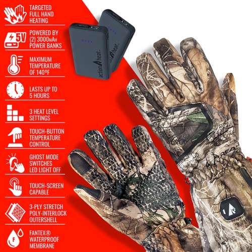 ActionHeat Men's 5V Battery Heated Mittens - L/XL