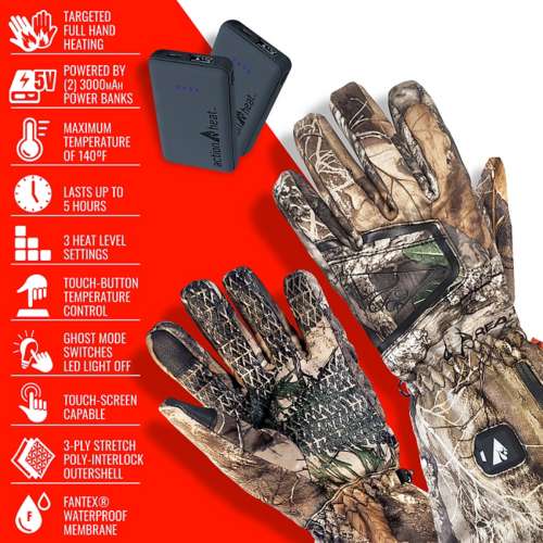 Women's ActionHeat 5V Battery Featherweight Heated Gloves