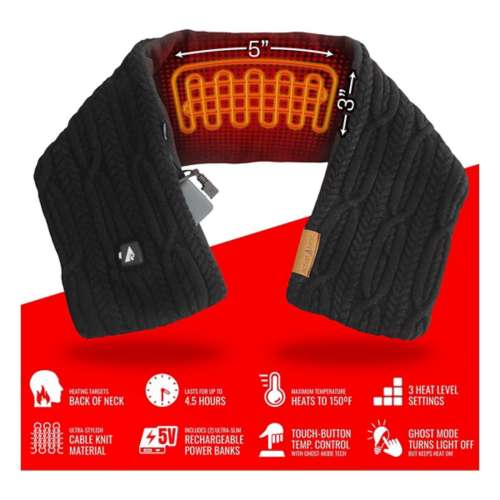 Adult ActionHeat Adult 5V Cable Knit Wrap Heated Scarf
