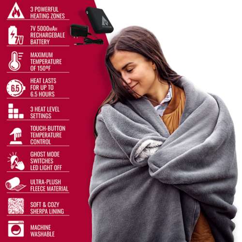 Portable Electric Heated Blanket Shawl Soft Winter Keep Warm Blanket USB  Control