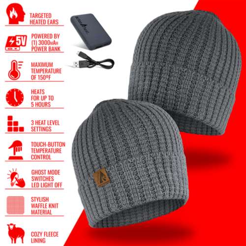 ActionHeat 5V Battery Heated Waffle Knit Beanie