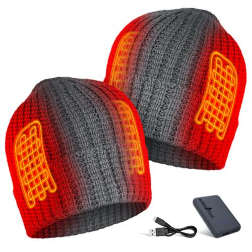 Adult ActionHeat 5V Battery Heated Waffle Knit Beanie