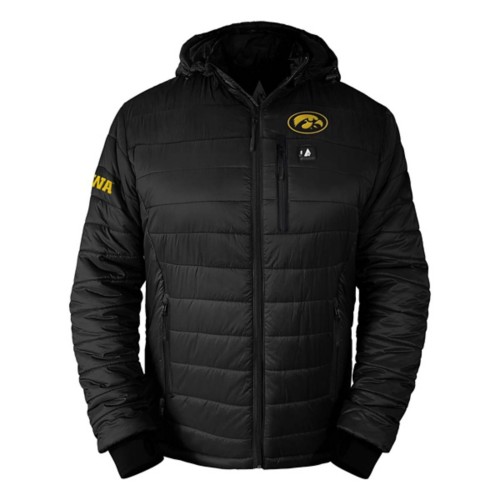 ActionHeat Iowa Hawkeyes 5V Black Puffer Battery Heated Jacket