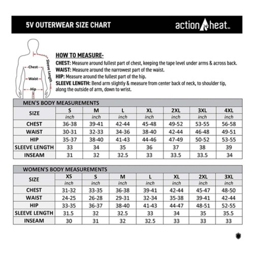 ActionHeat Iowa Hawkeyes 5V Black Puffer Battery Heated Jacket