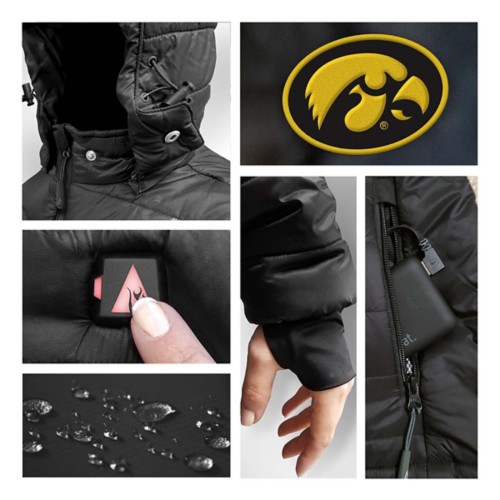 ActionHeat Iowa Hawkeyes 5V Black Puffer Battery Heated Jacket - Primary Image