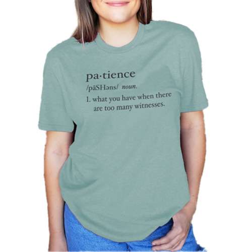 Adult Mason Jar Label Patience T-Shirt