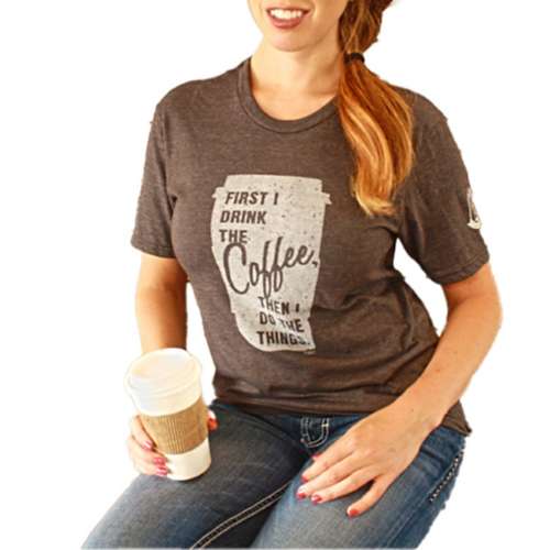 Adult Mason Jar Label Coffee Things T-Shirt