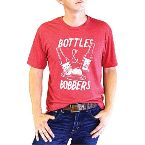 Adult Mason Jar Label Bottle And Bobbers T-Shirt