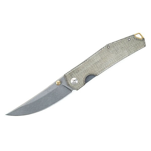 GIANTMOUSE Ace Clyde Green Canvas Brass Pocket Knife