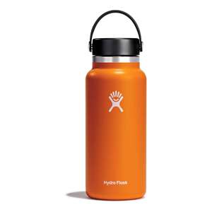 Umite Chef Water Bottle, Vacuum Thermos Insulated Wide Mouth 32oz Yellow