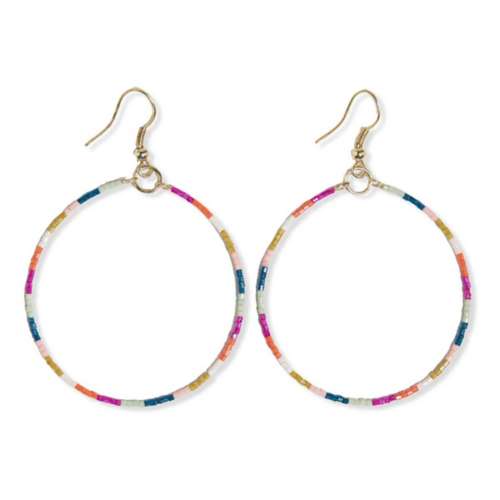 INK + ALLOY Kelly Color Block Beaded Hoop Earrings