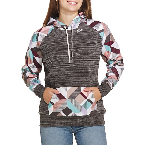 Women's Hooey Summit Multi Hoodie Small Brown Space Dye
