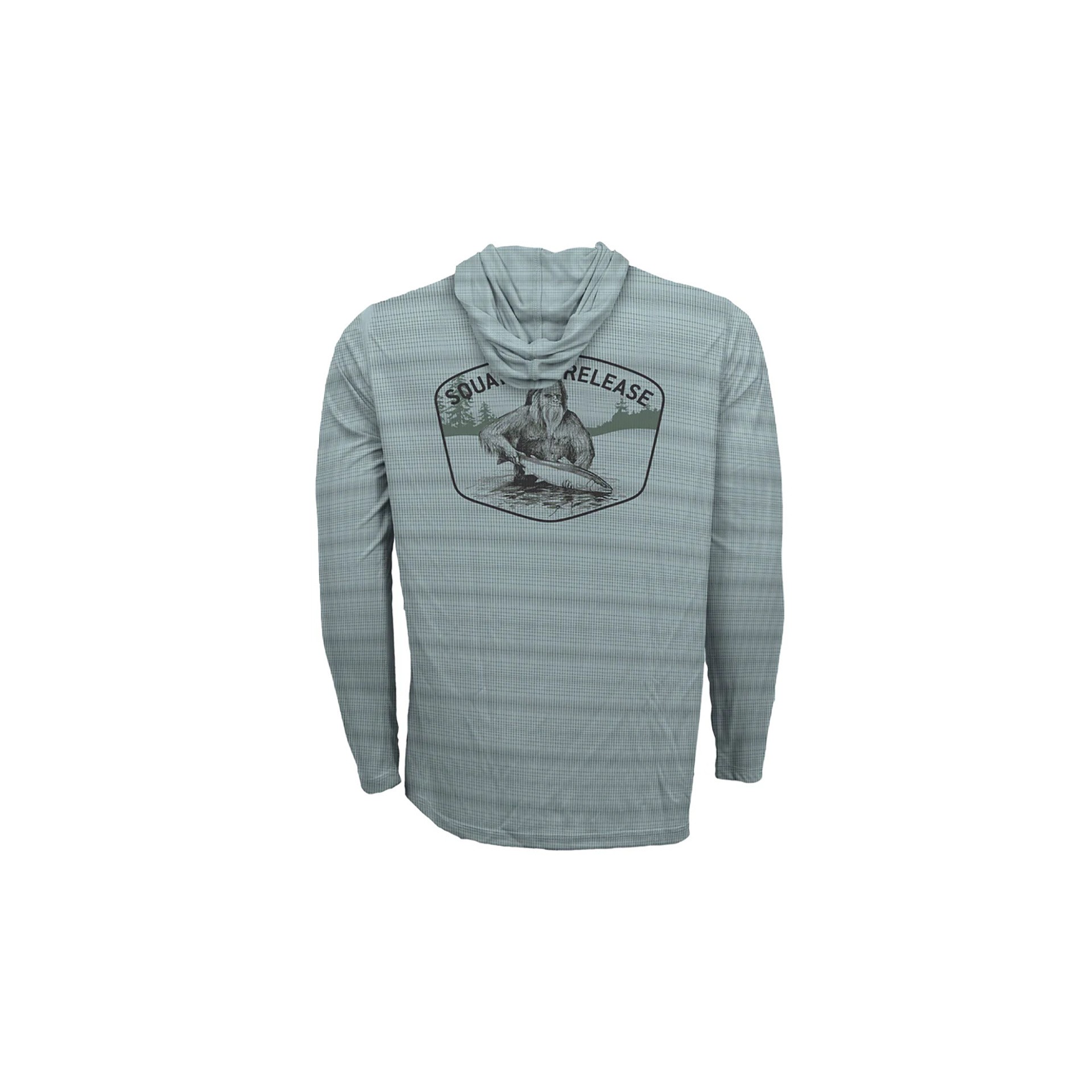 Men's Rep Your Water Rising Rainbow Merino Breeze Sun Long Sleeve Hooded Fly Fishing T-Shirt