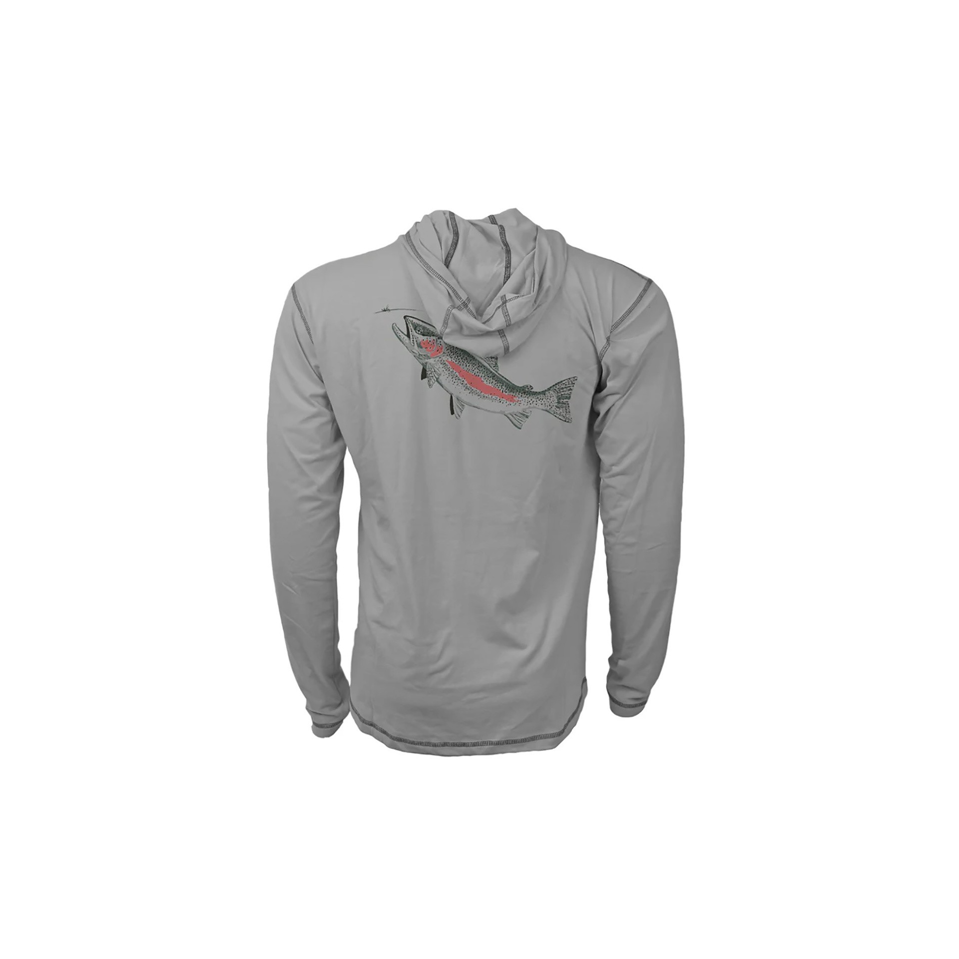 Men's Rep Your Water Rising Rainbow Merino Breeze Sun Long Sleeve Hooded Fly Fishing T-Shirt