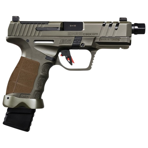 SAR USA SAR9 C SOCOM Full Size Optic Ready With Threaded Barrel 9mm Pistol - SAR USA