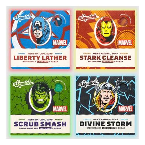 Dr Squatch Marvel THE AVENGERS COLLECTION Soap with Collector's Box NEW  863765000049