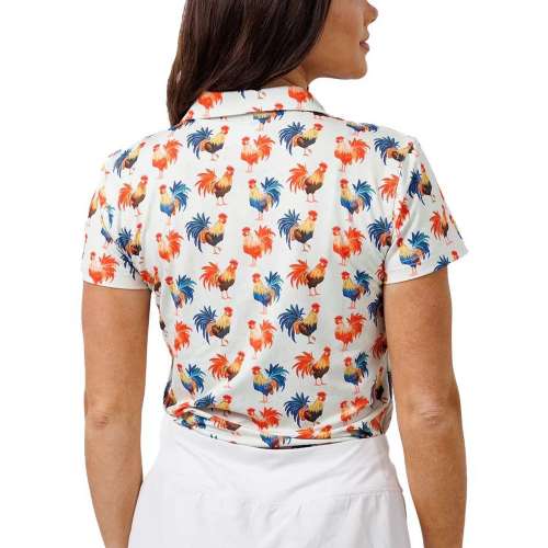 Women's Waggle Golf Cocky Rooster Golf Polo