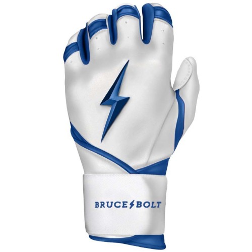 Adult Bruce Bolt Chrome Series Long Cuff Baseball Batting Gloves