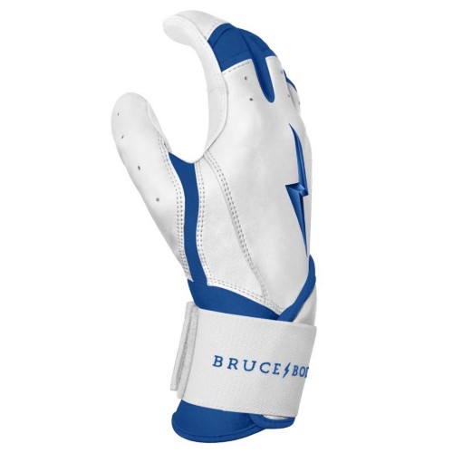 Adult Bruce Bolt Chrome Series Long Cuff Baseball Batting Gloves
