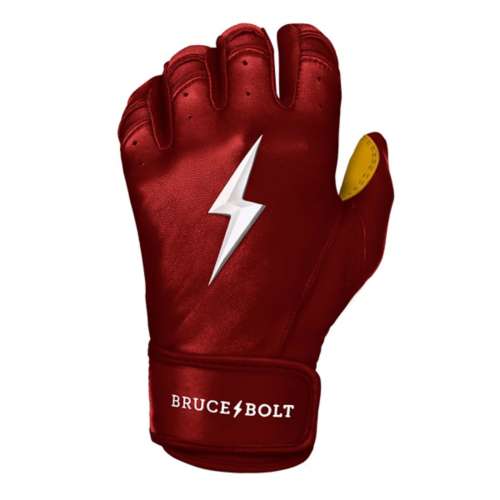 Adult Bruce Bolt Short Cuff Baseball Batting Gloves