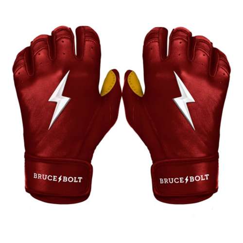 Adult Bruce Bolt Short Cuff Baseball Batting Gloves