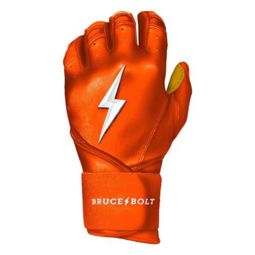 Orange baseball batting gloves on sale