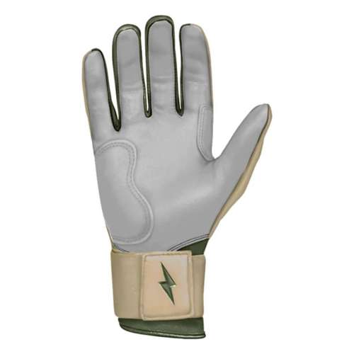 Adult Bruce Bolt Premium Pro Series Long Cuff Baseball Batting Gloves