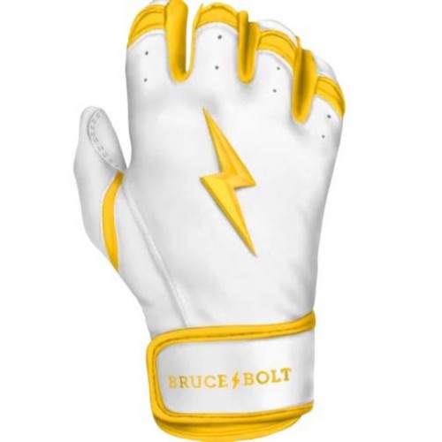 Adult Bruce Bolt Chrome Series Short Cuff Baseball Batting Gloves