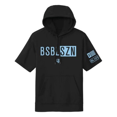 BSBL-SZN Youth Short Sleeve Hoodie V2 Black/Pink – Baseball Lifestyle 101