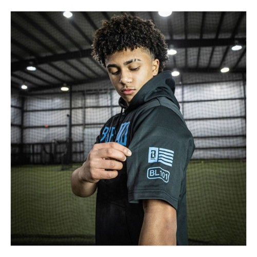 Men's Baseball Lifestyle 101 BSBL-SZN Sleeve Hoodie V2 Mock Neck Sweatshirt - Primary Image