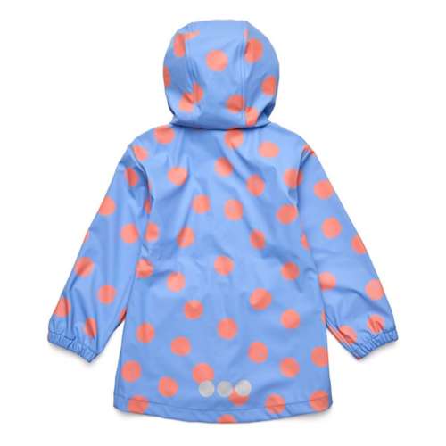 Toddler Snapper Rock Cornflower Polka Dot Recycled Rain Jacket